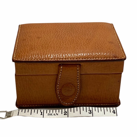 Vintage Leather Velvet Lined Jewelry Box - Picture 7 of 8